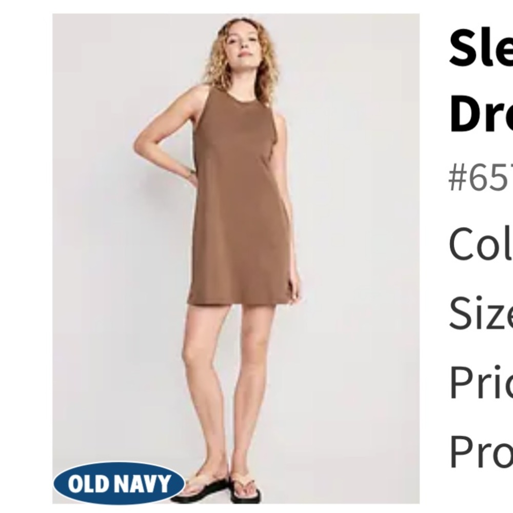 Brown sleeveless dress